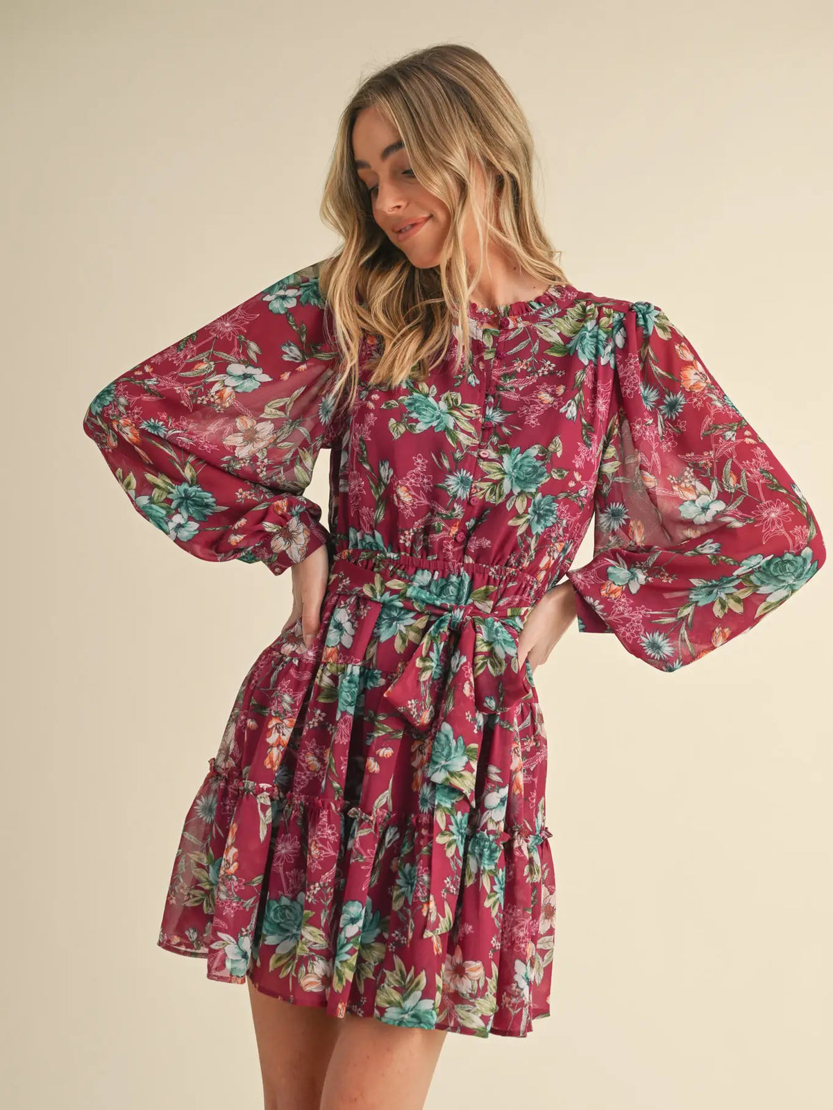 Jesse Floral Long Sleeve Dress