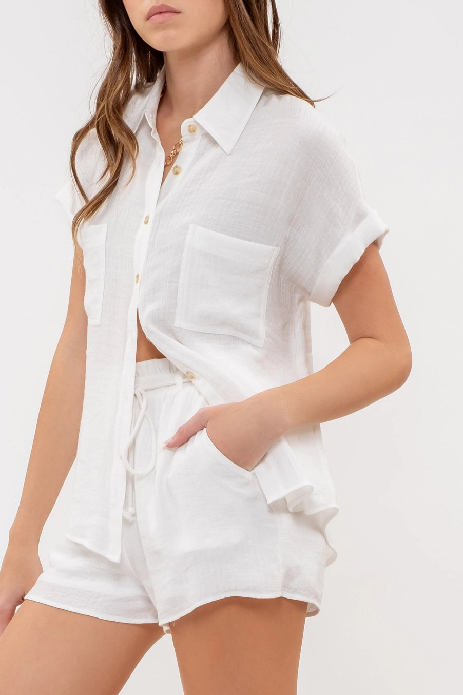 Everly White Blouse - KC Outfitter