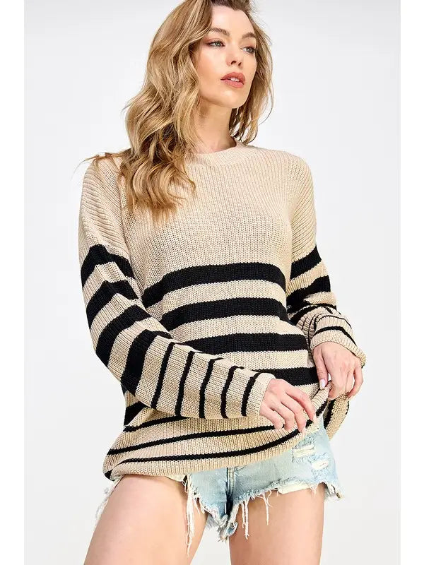 Harlow Stripe Sweater - KC Outfitter