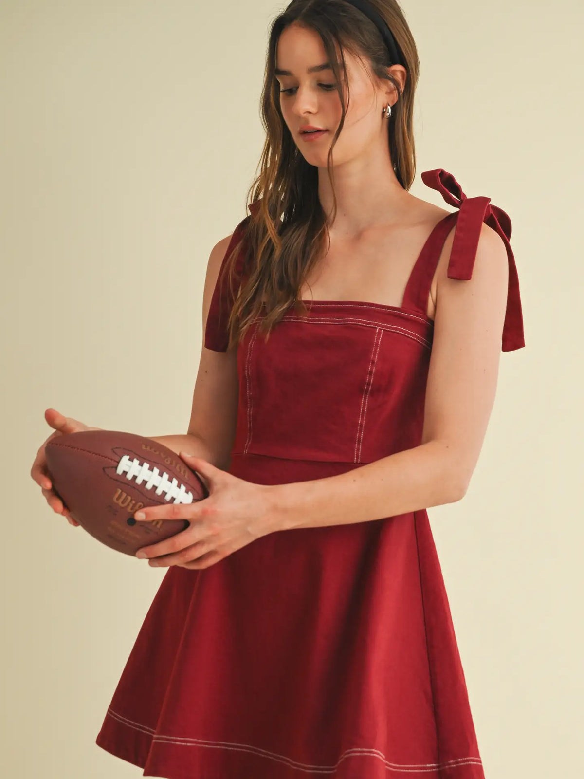 Strap Tie Mini Flowy Dress