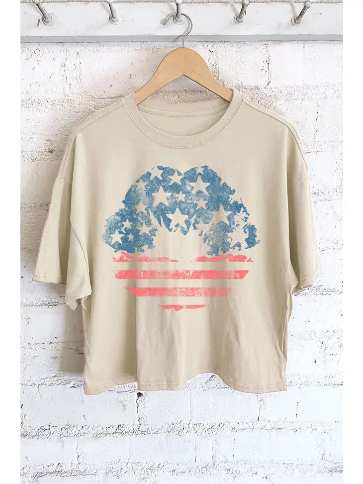 Lips Flag Long Crop - KC Outfitter