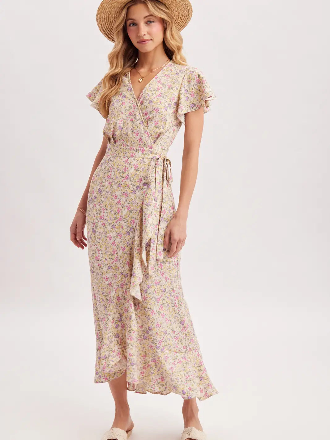 Sara Floral Wrap Dress - KC Outfitter