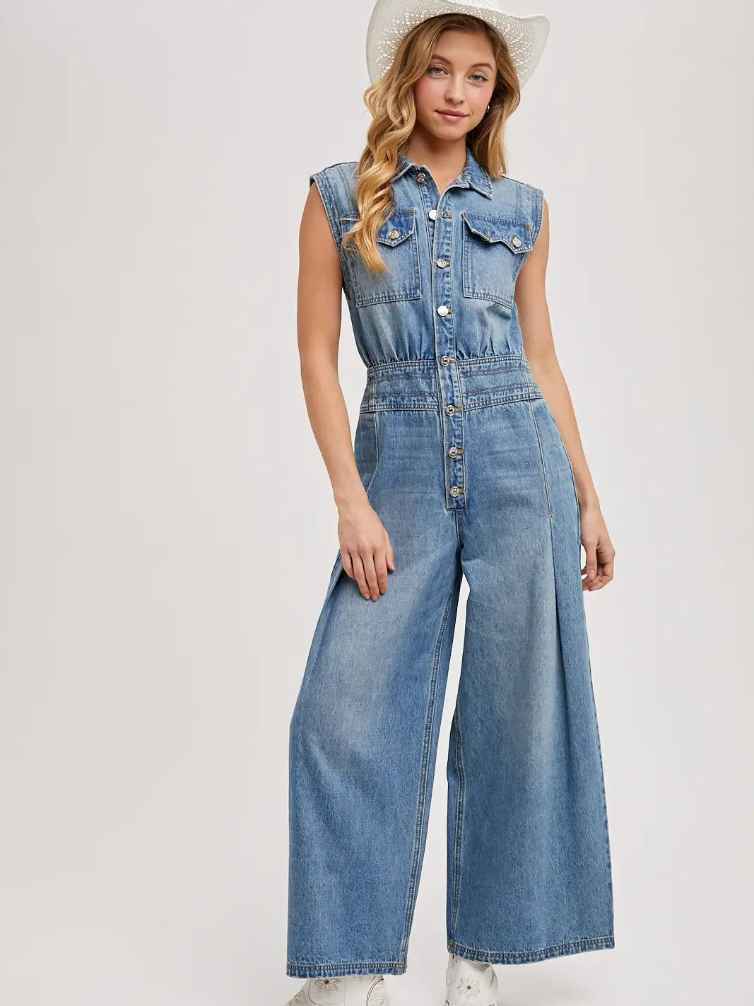 Light Denim Jumpsuit