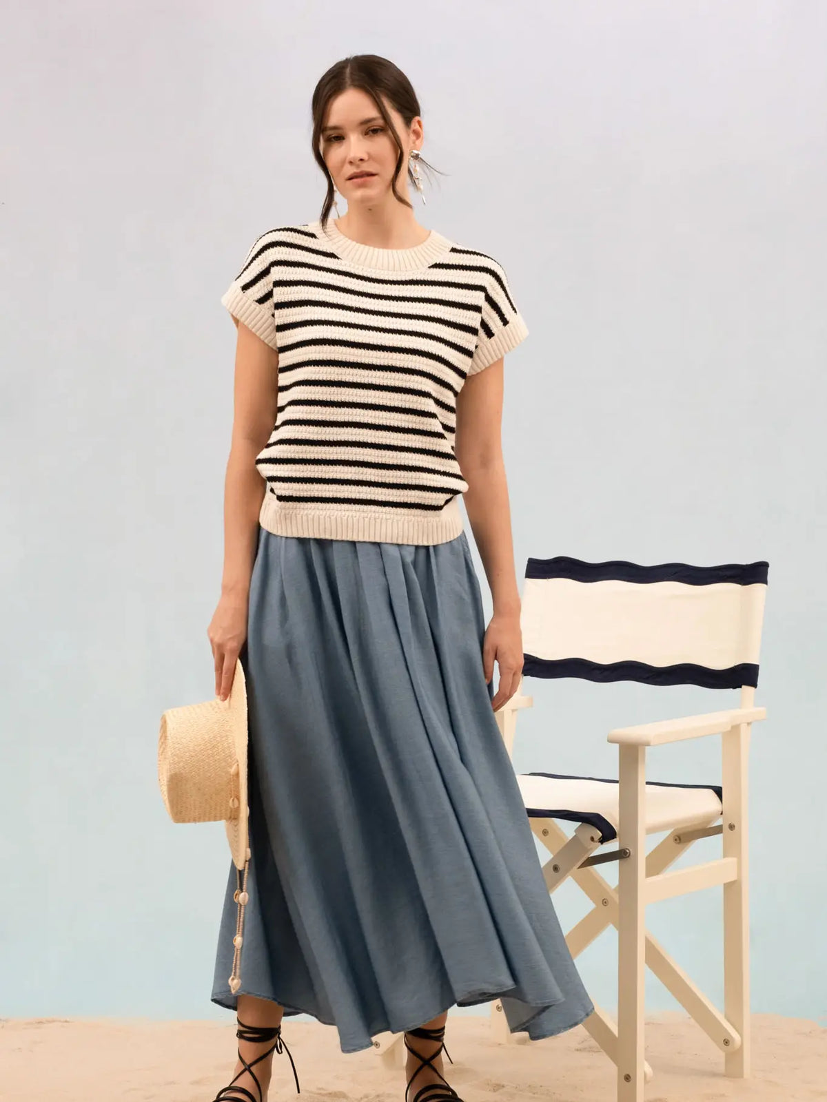 Stripe Crew Neck Sweater