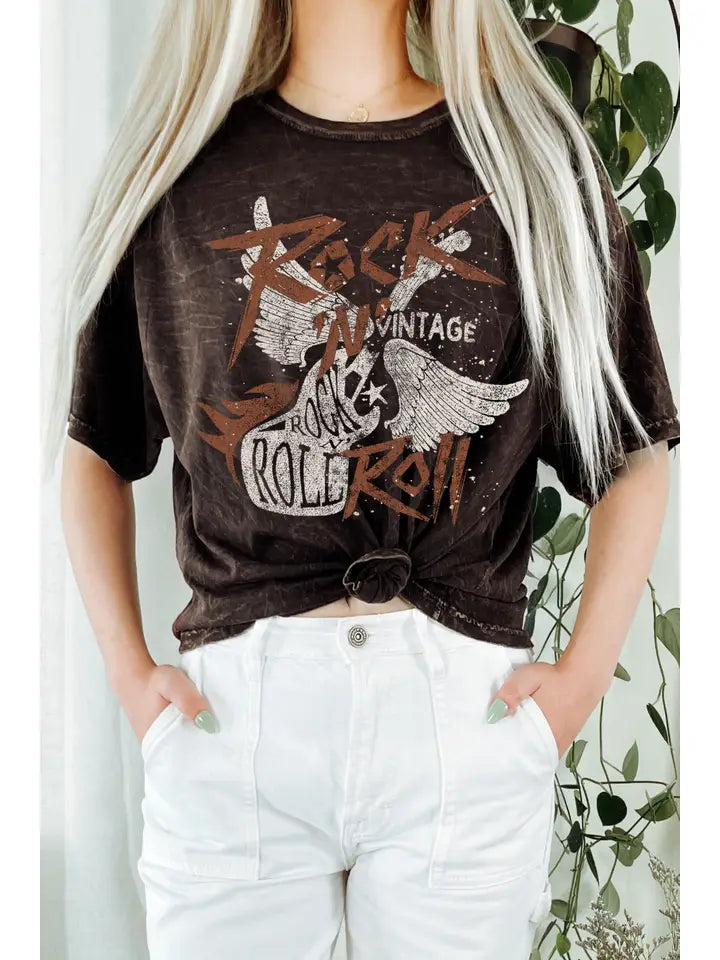 Rock and Roll Crop tshirt - KC Outfitter