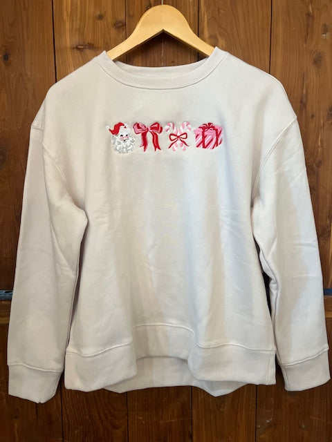 Embroidered Christmas Sweatshirt