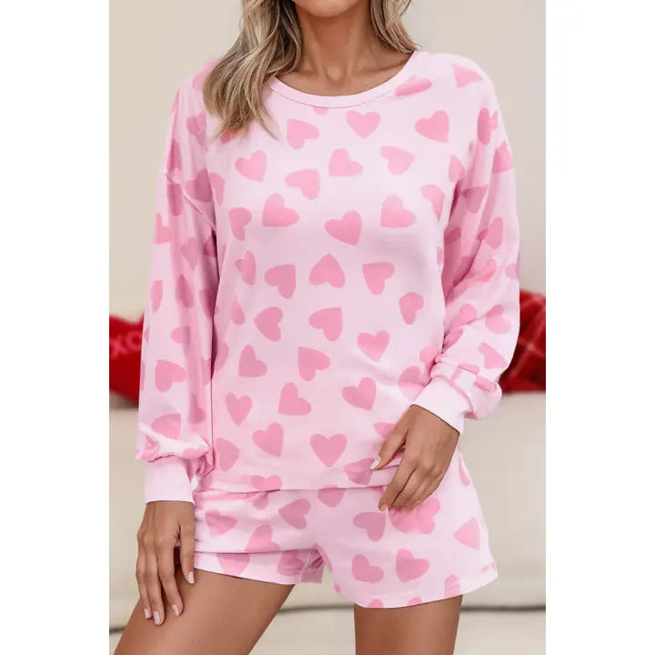 Pink Heart Pajama Set