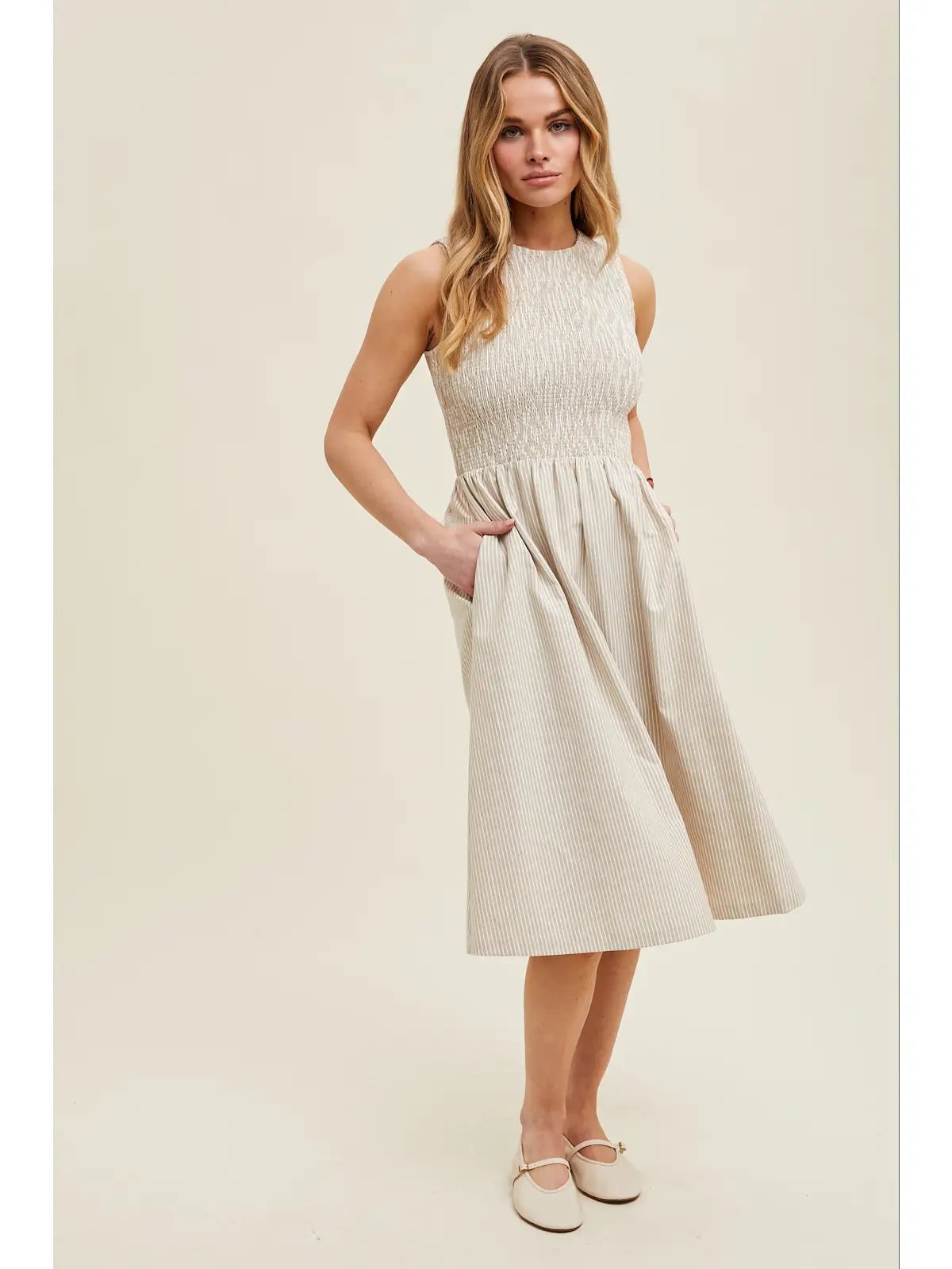 Allison Stripe Midi Dress