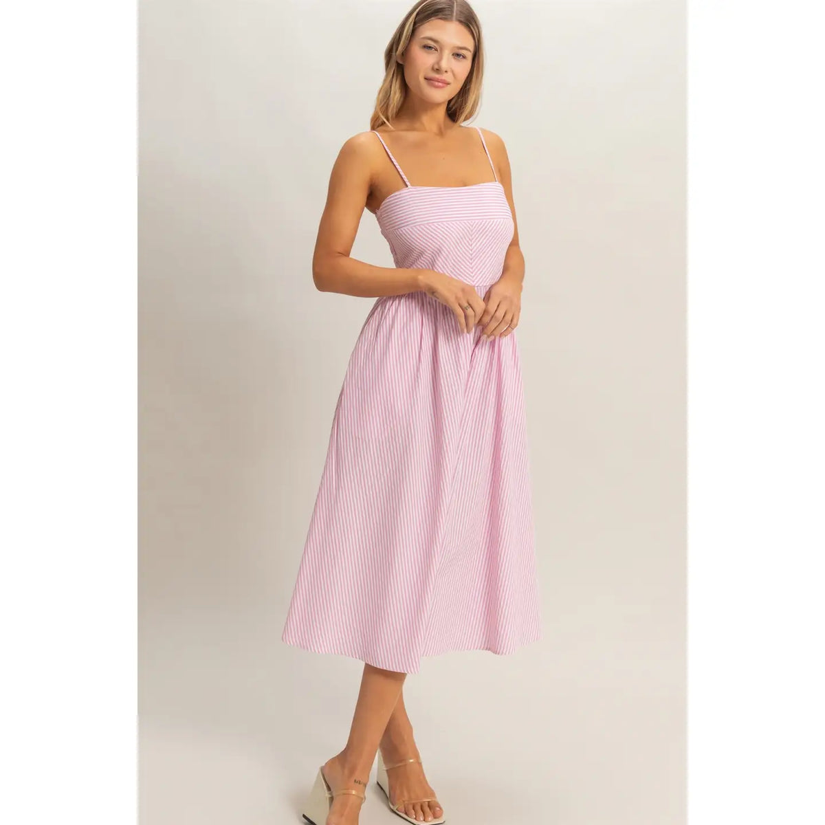 Paula Pink Spaghetti Strap Dress