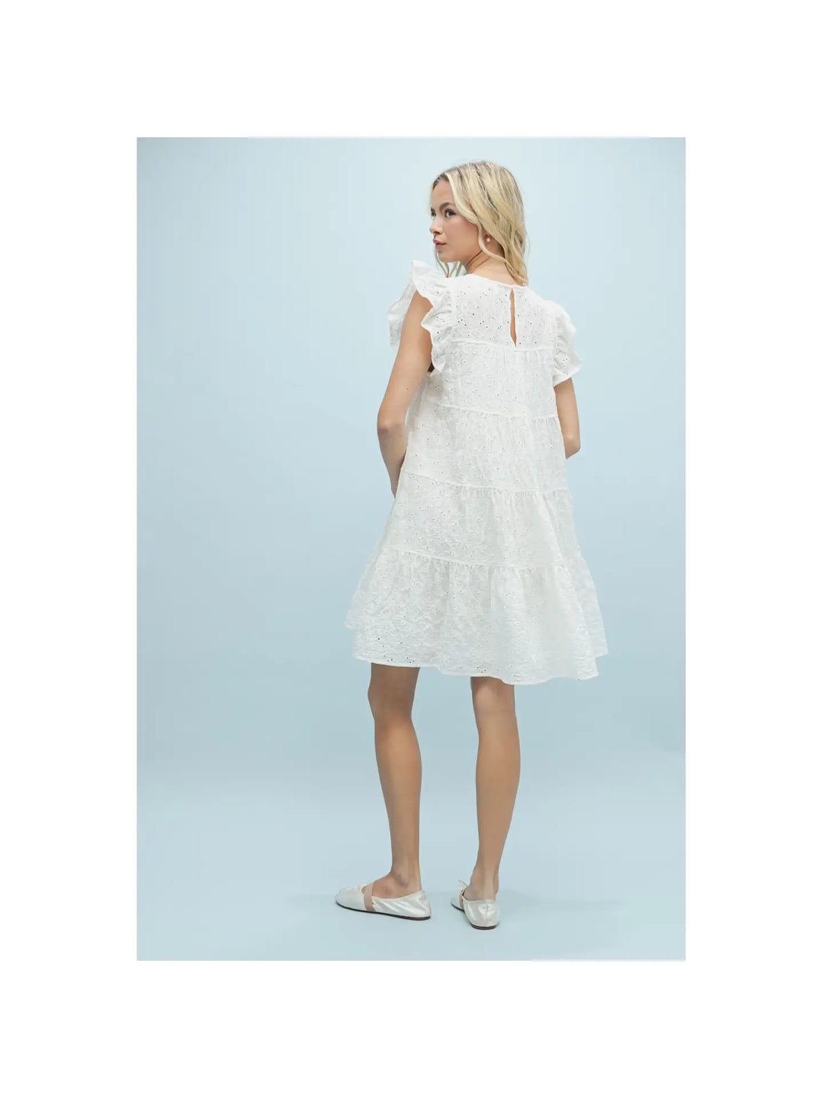 Eyelet Ruffle Dress - KC Outfitter