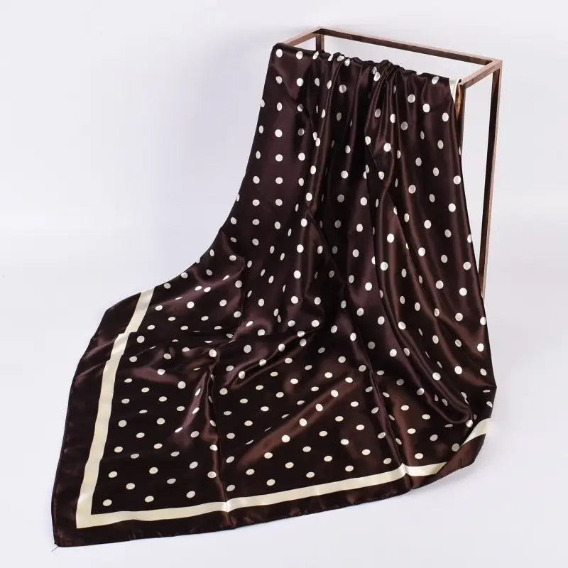 Large Polka Dot Silk Bandana