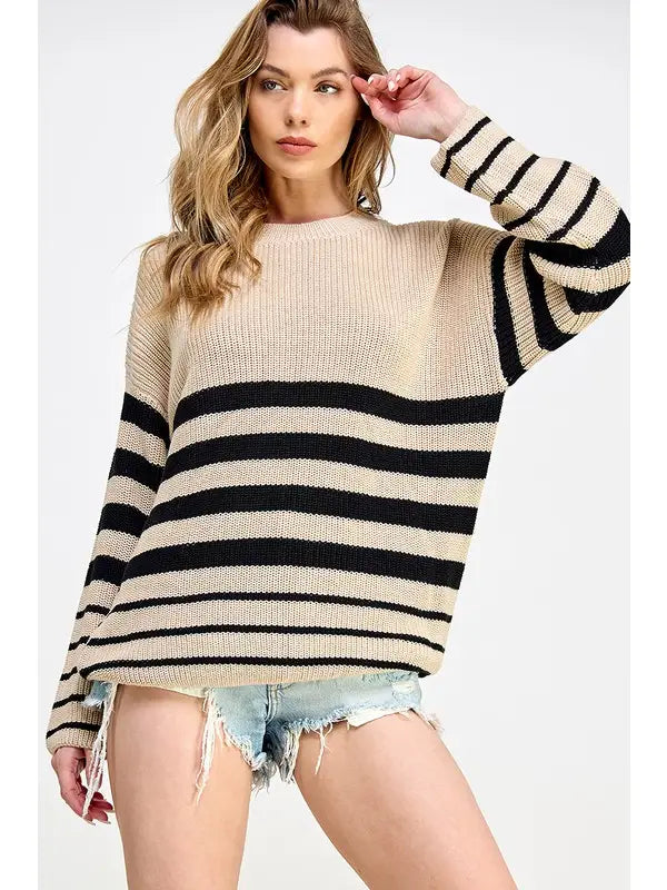 Harlow Stripe Sweater - KC Outfitter