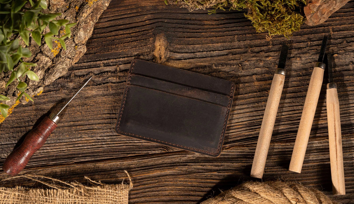 Genuine Leather Card Holder Wallet - KC Outfitter