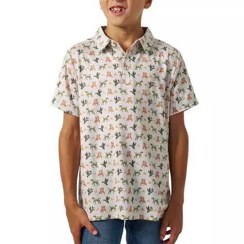 Burlebo - Youth Black Camo Polo (Copy)