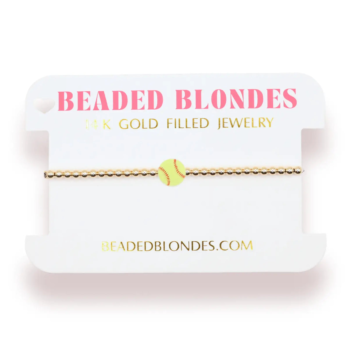 Beaded Blondes - Gold Softball Bracelet