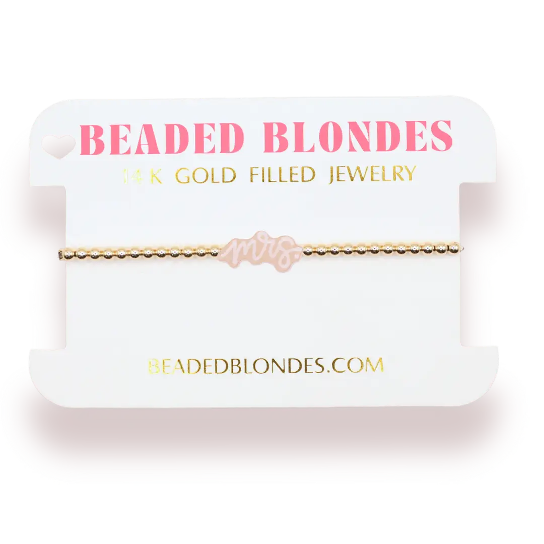 Beaded Blondes - Mrs. On gold