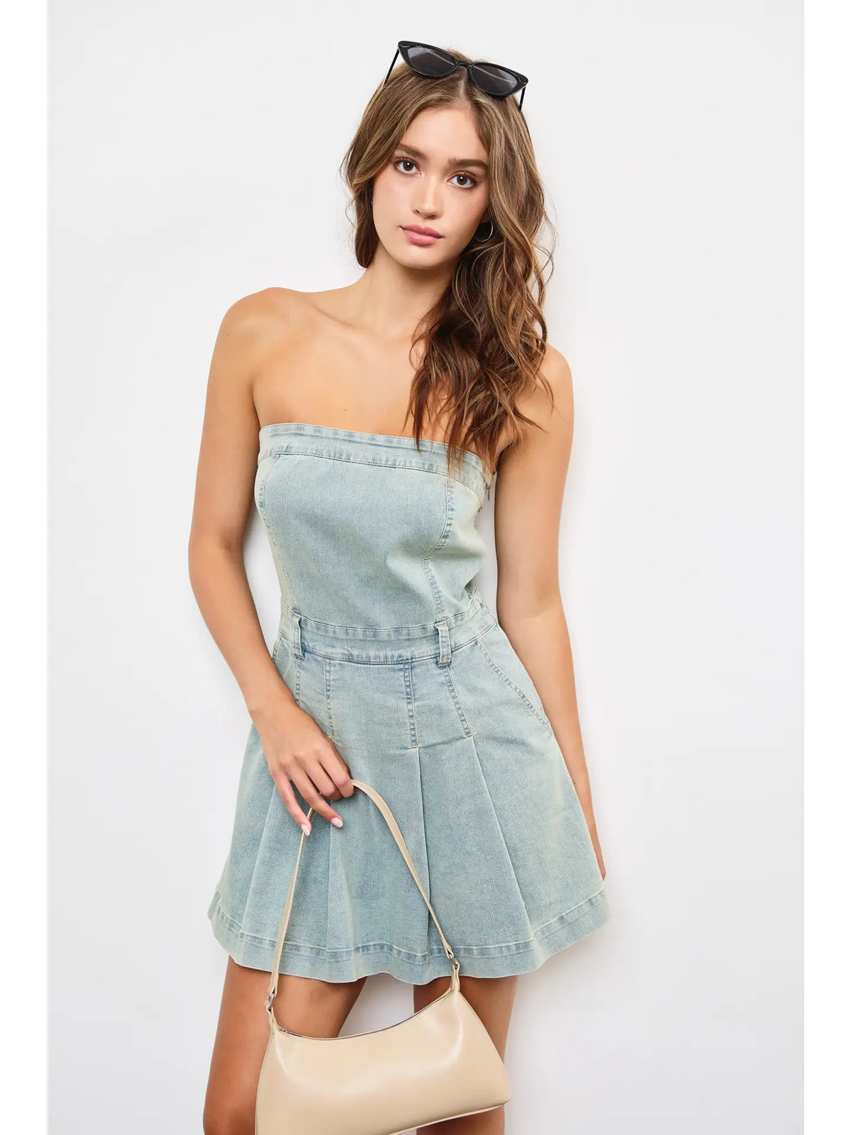 Denim Strapless Mini Dress Denim Strapless Mini Dress