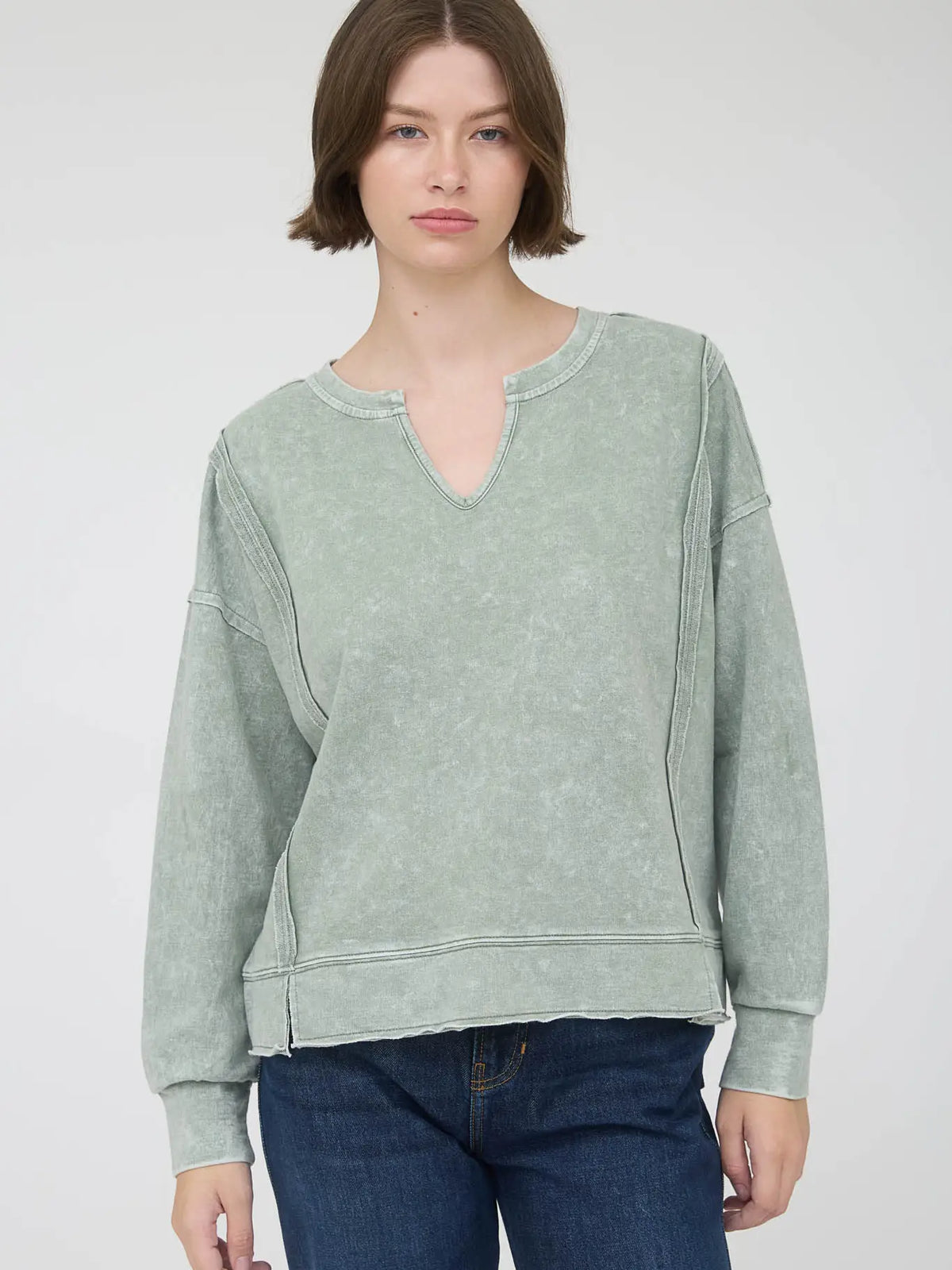 Mineral Washed Moss Sweatshirt