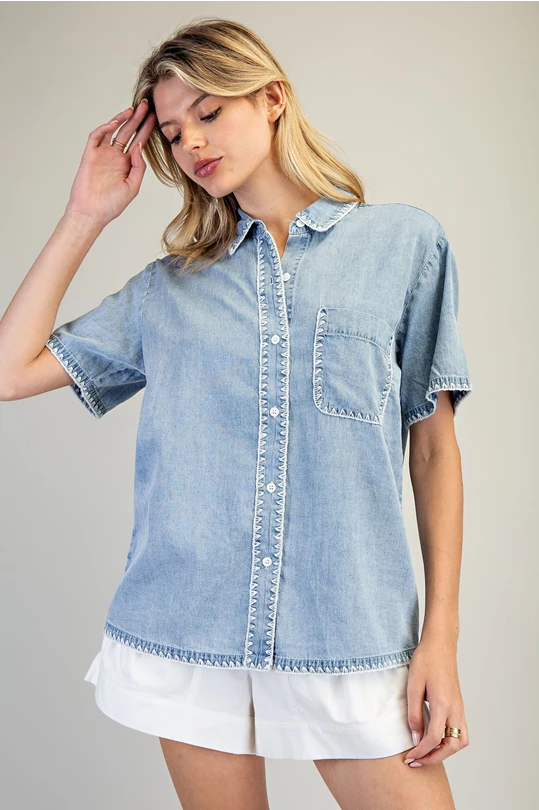 Landry Denim Top