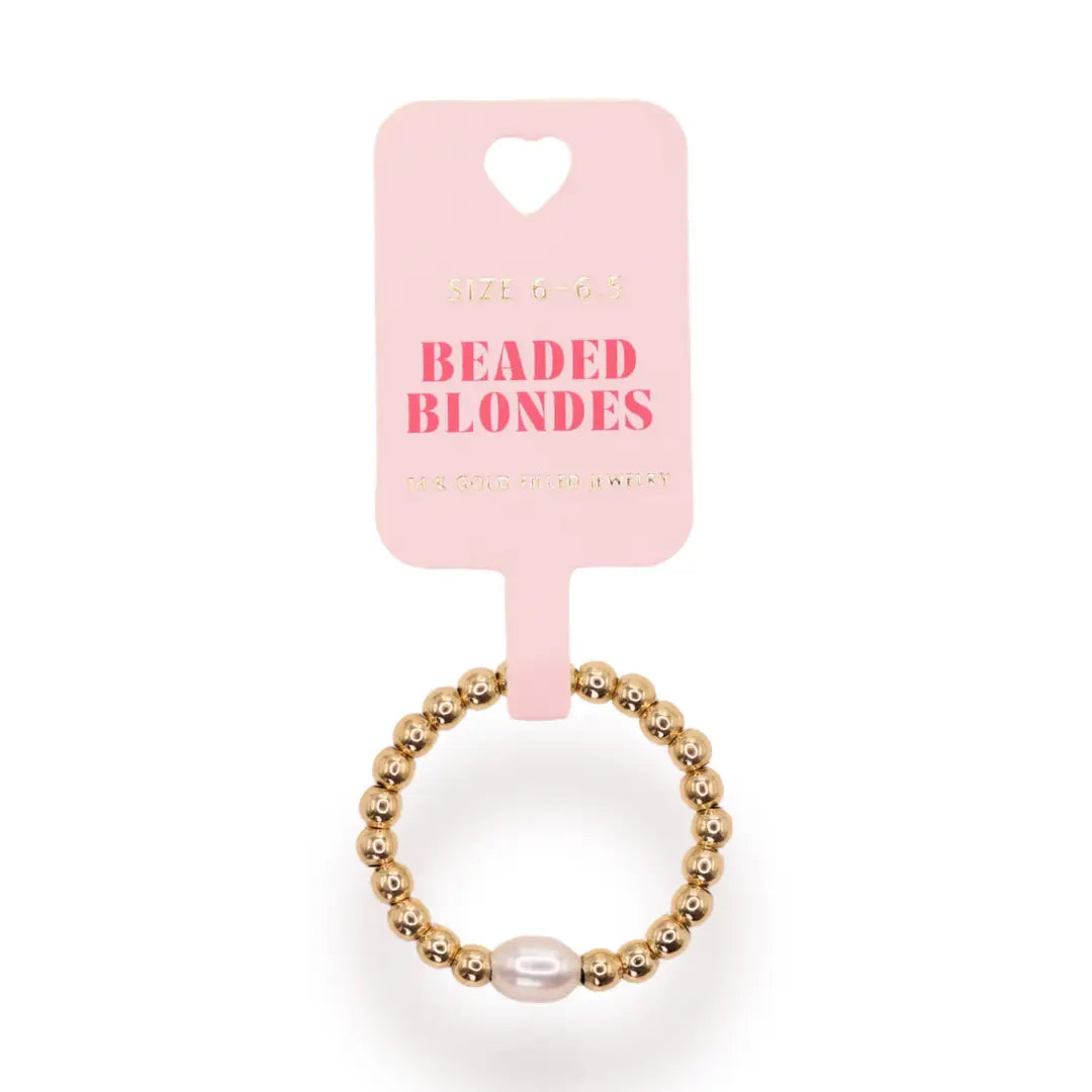 Beaded Blondes - Hayley Pearl Ring