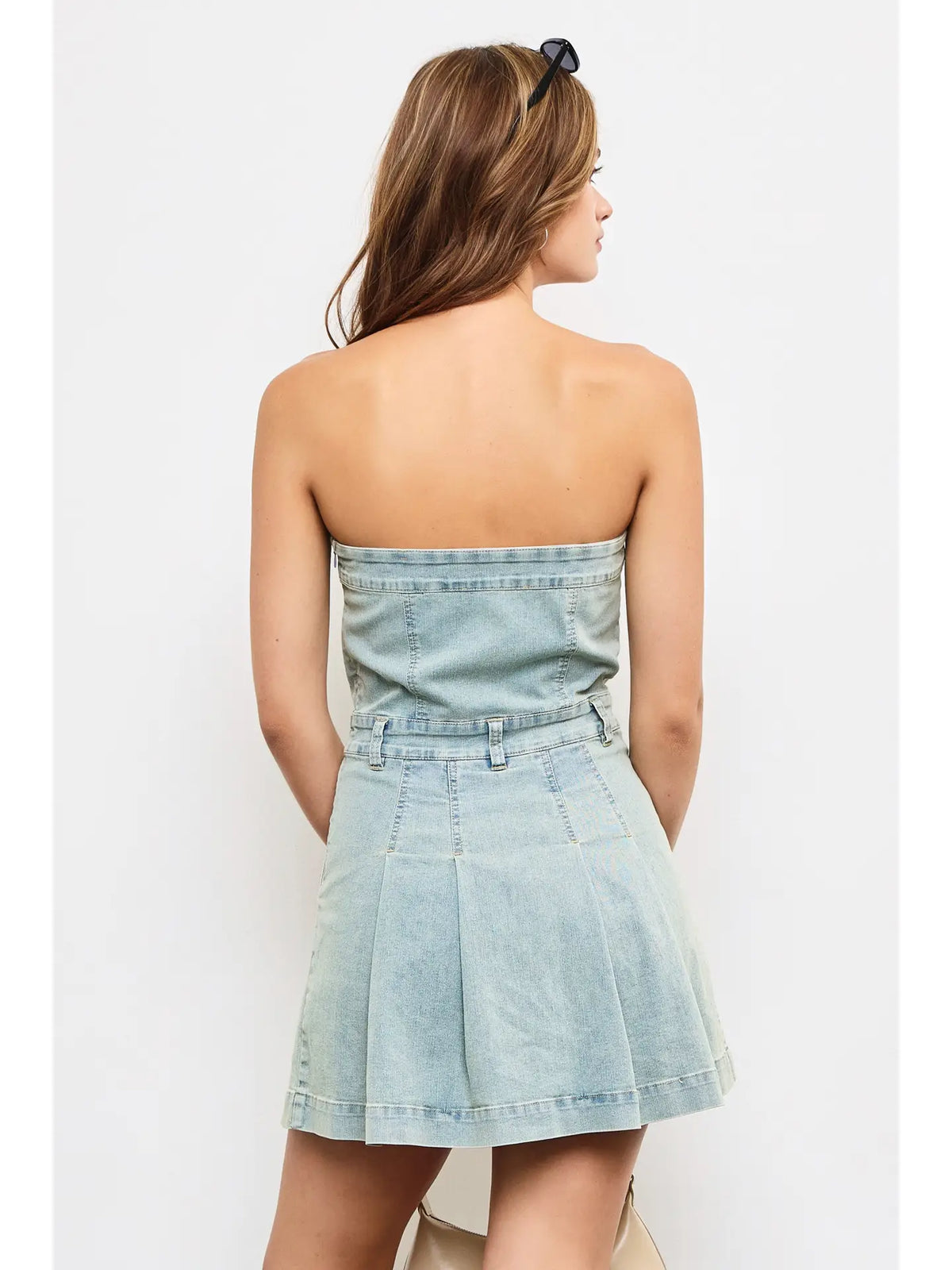 Denim Strapless Mini Dress Denim Strapless Mini Dress
