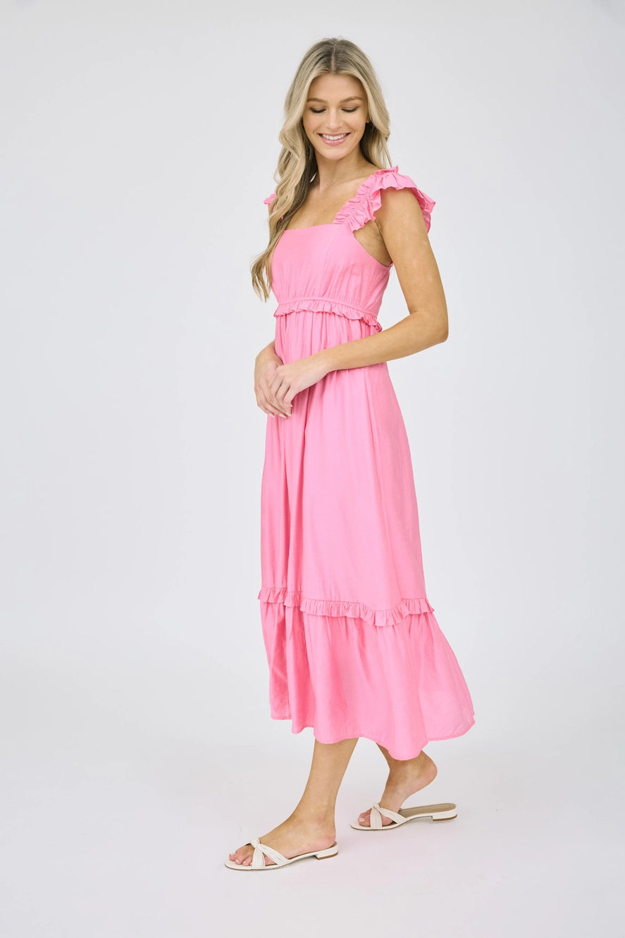 Marlee Pink Midi Dress