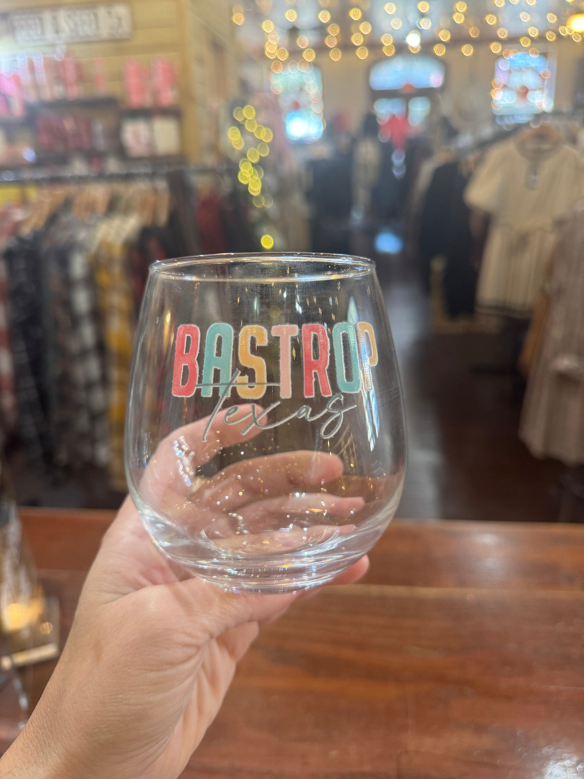 Bastrop Texas Wine Glass