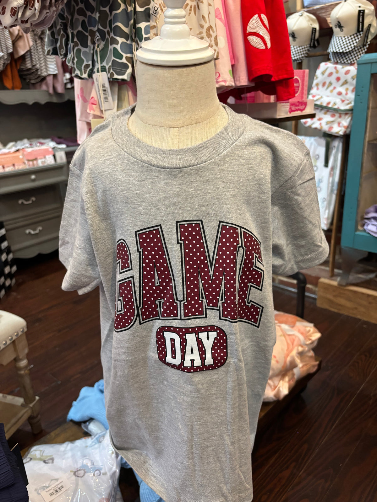 Game Day- Youth maroon tshirt