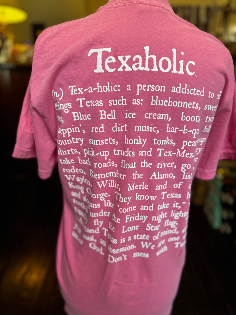 Texaholic Comfort Colors Tee - Crunchberry - KC Outfitter