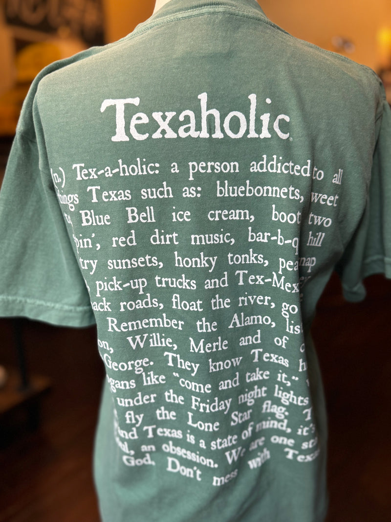 Texaholic Comfort Colors Tee - Light Green - KC Outfitter