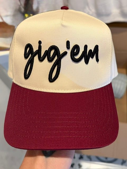 Embroidered Hat - gig 'em