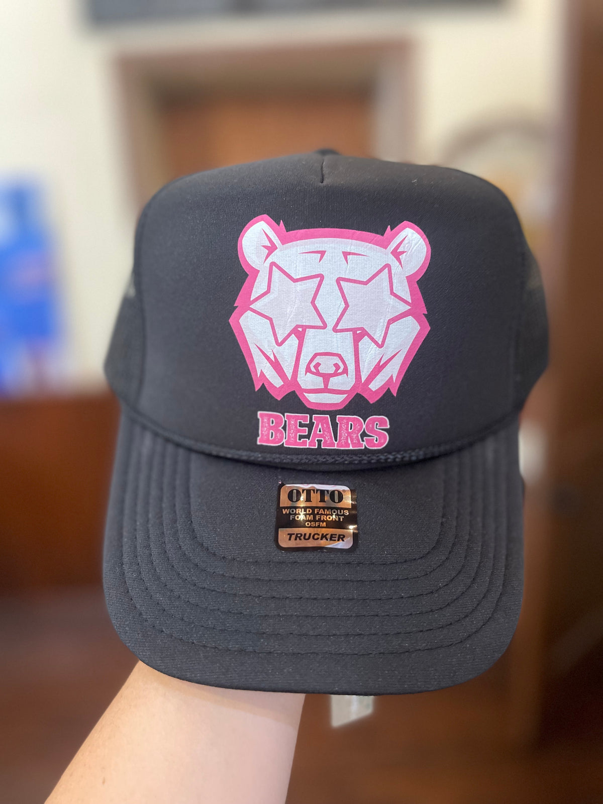 Bears Trucker - Black/Pink Bear