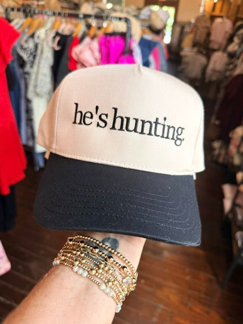 Embroidered Hats - He's hunting