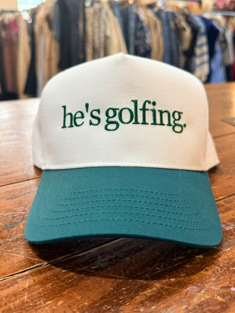 Embroidered Hats - He's Golfing