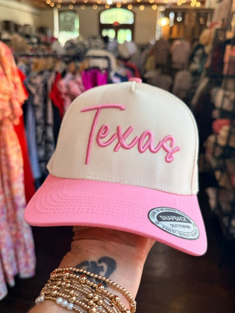 Embroidered Hat -texas puff