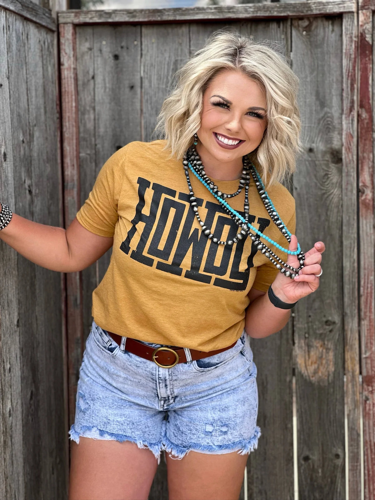 Howdy Mustard Tshirt - KC Outfitter