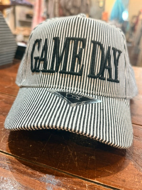 Embroidered Hat - Stripe Game Day