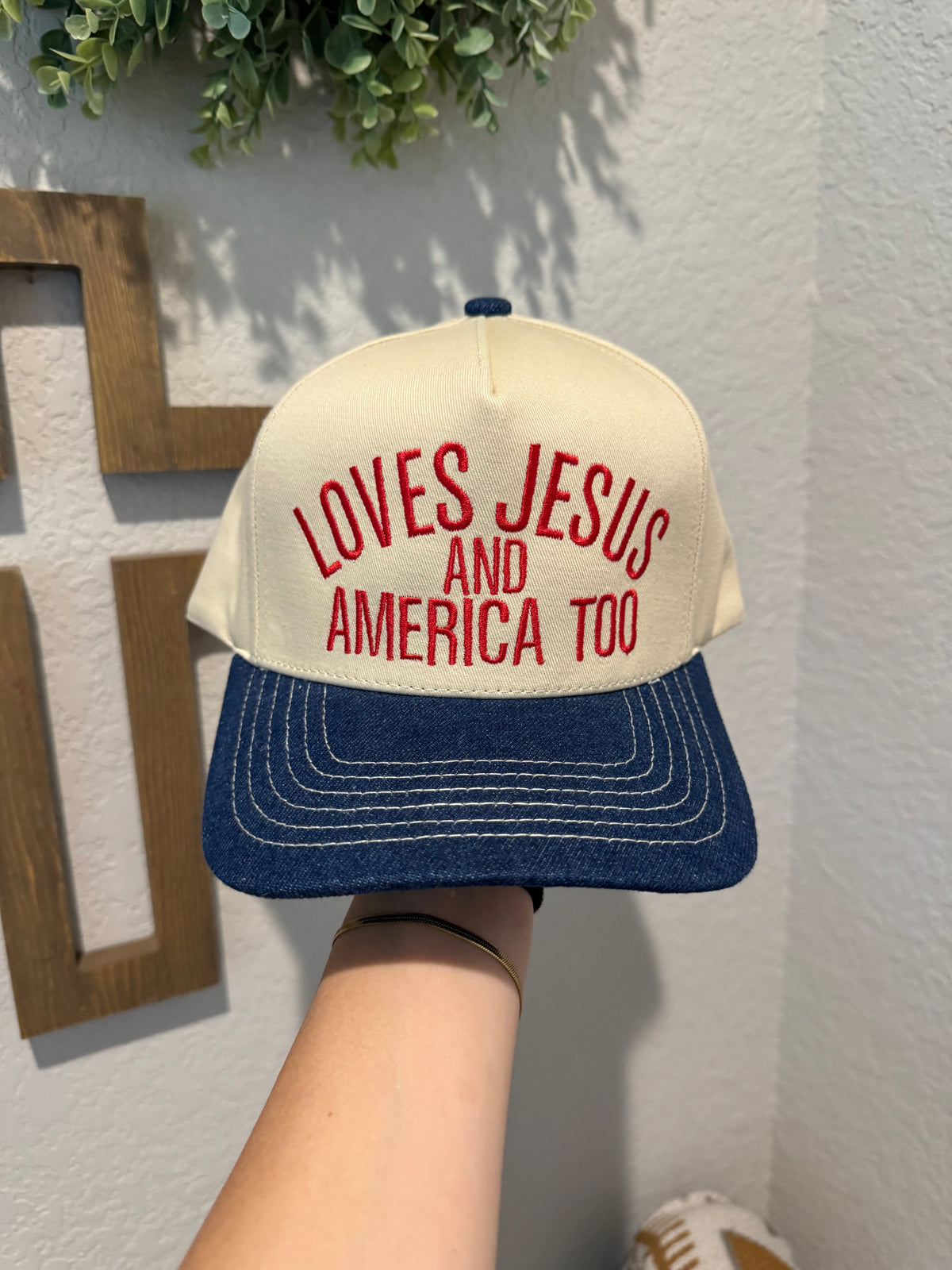 Embroidered Hats - Loves Jesus