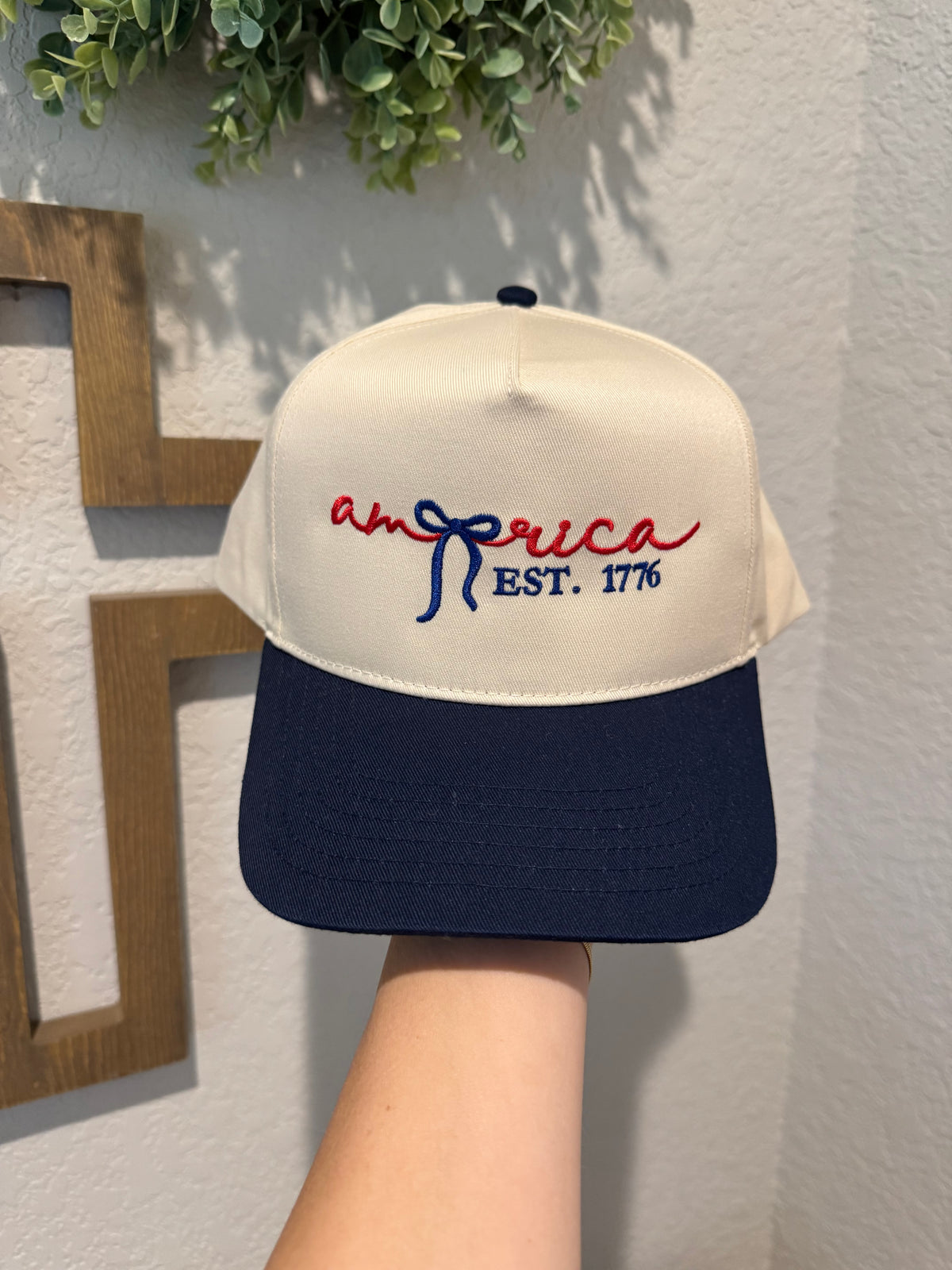 Embroidered Hat -AmericaN Est 1776