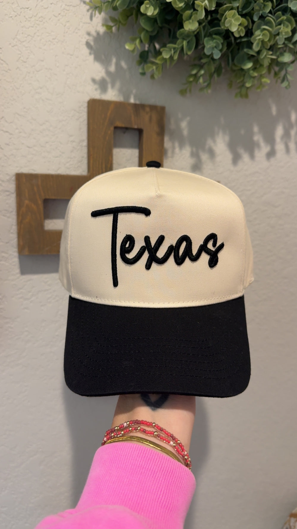 Embroidered Hat - Texas Cursive Puff – KC Outfitter