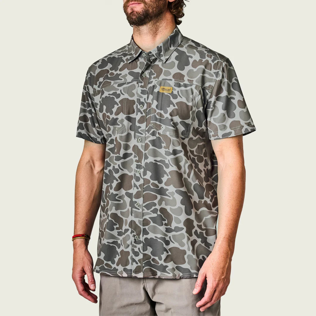 Marsh - Lenwood Dark Camo Button Down