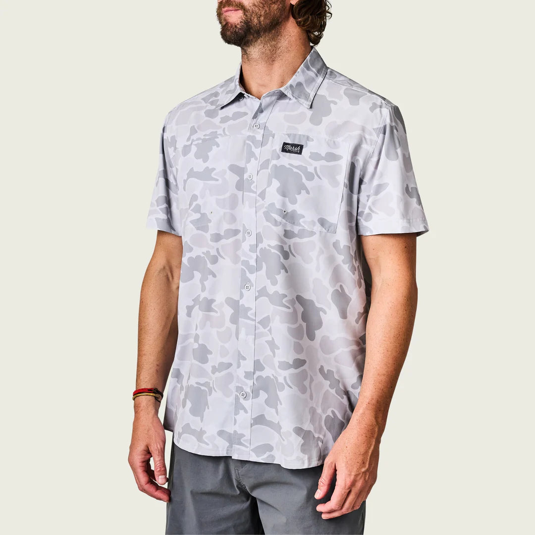 Marsh - Lenwood Gray Mallard Camo Button Down