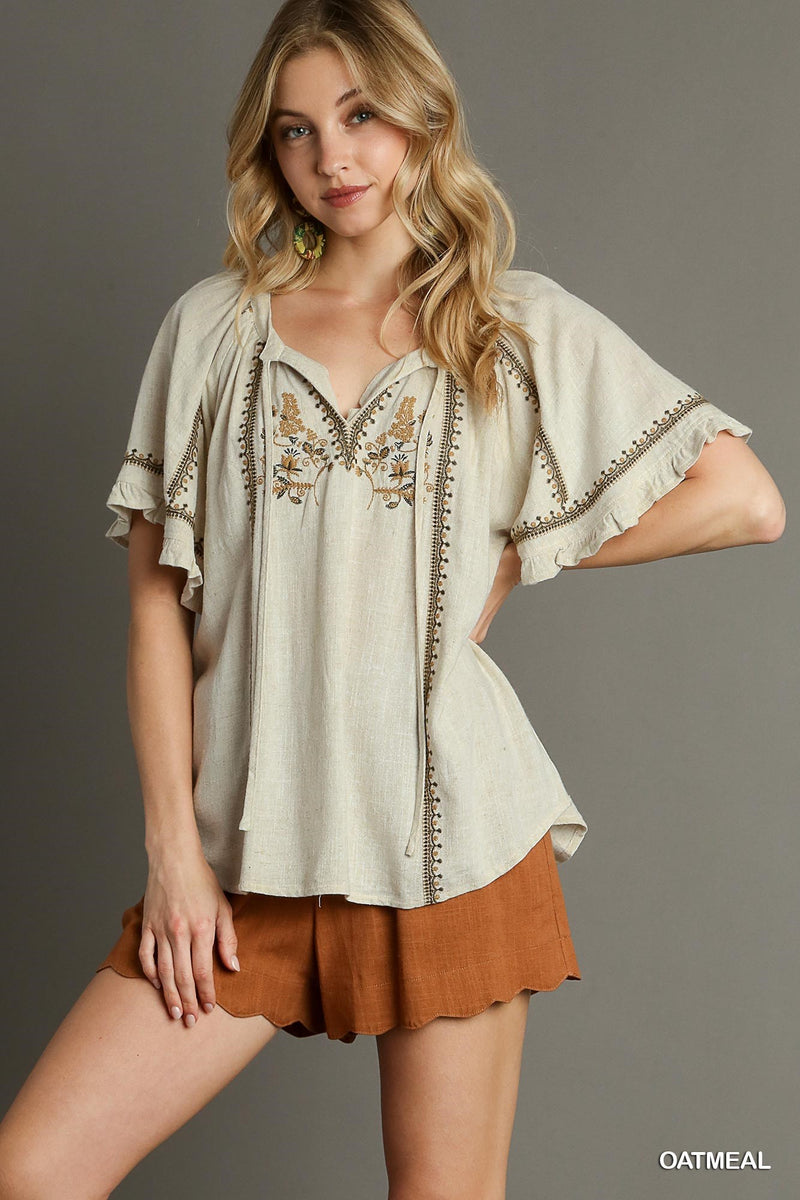 Misha Embroidery Top - KC Outfitter