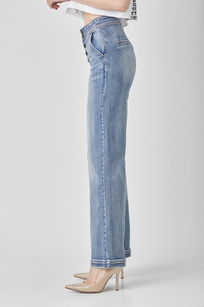 Risen - Wide Leg Flare Jeans - KC Outfitter