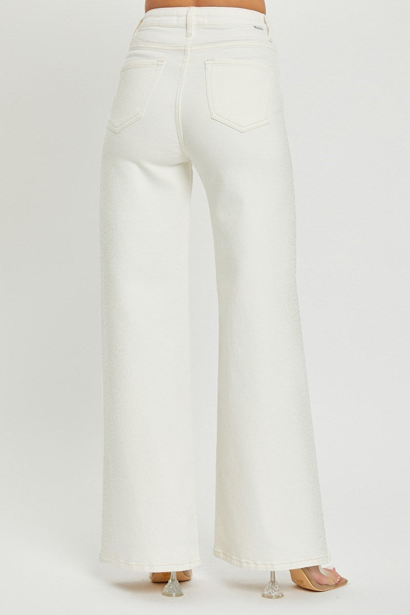 Samantha Cream Wide Leg Pants - KC Outfitter