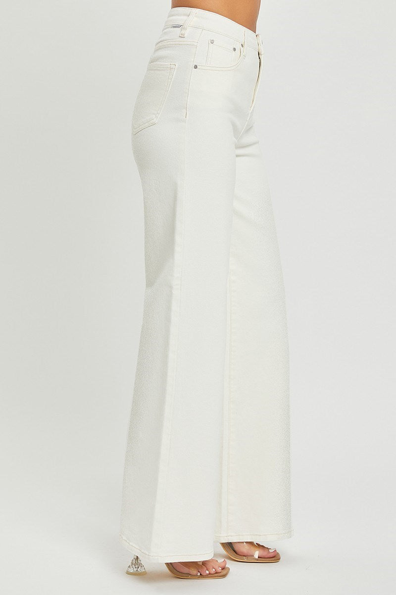 Samantha Cream Wide Leg Pants - KC Outfitter