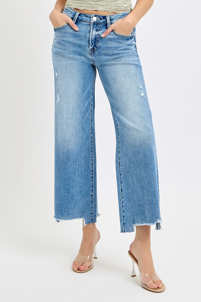 Rainy Wide Leg Crop Jean - KC Outfitter