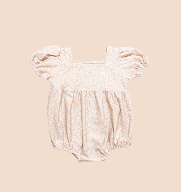 Olivia Puffy Sleeve Romper - Baby - KC Outfitter