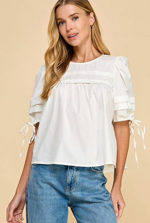 Caroline Pleated Top
