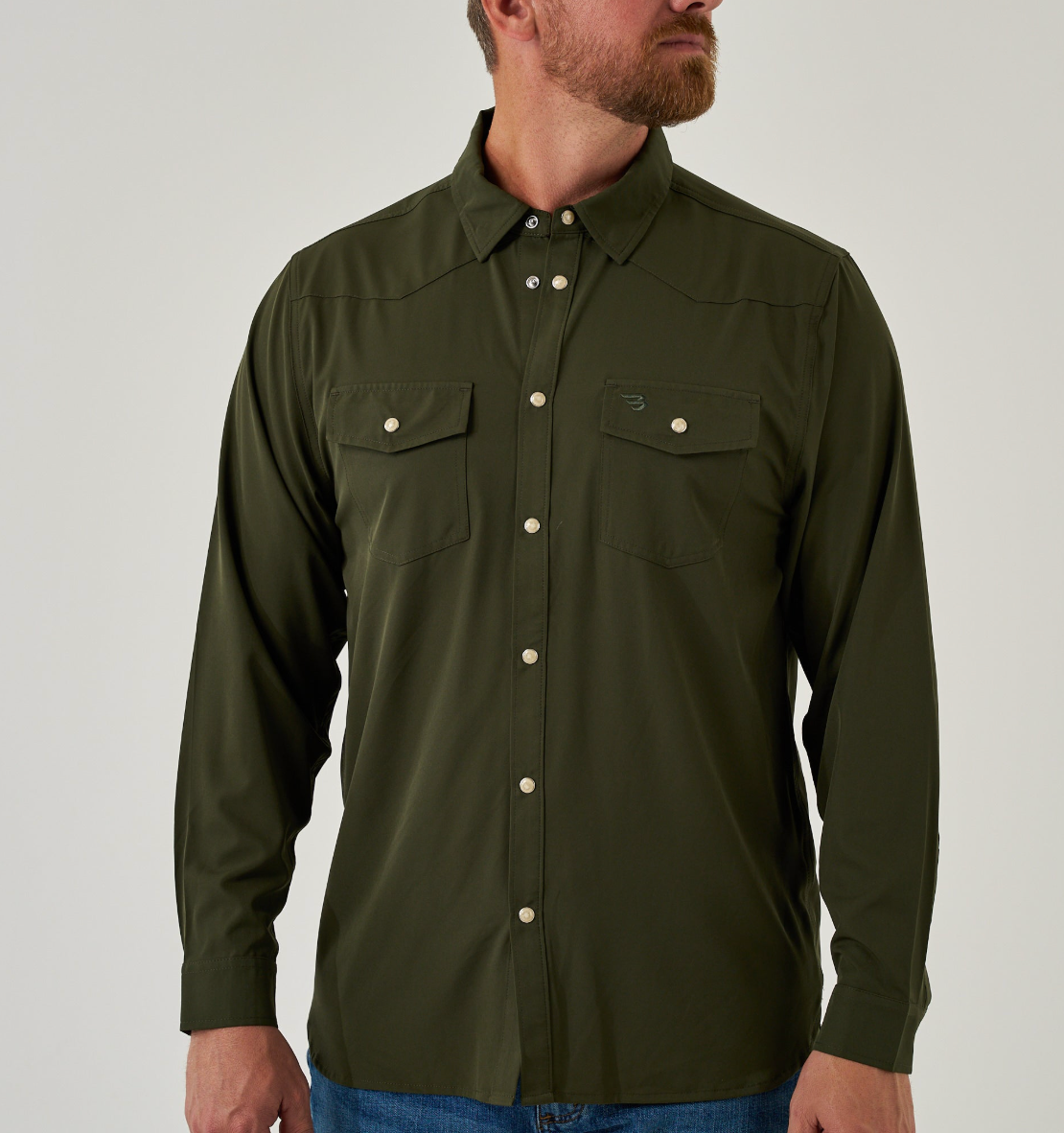 Burlebo - Performance Western Shirt, Mallard Grn